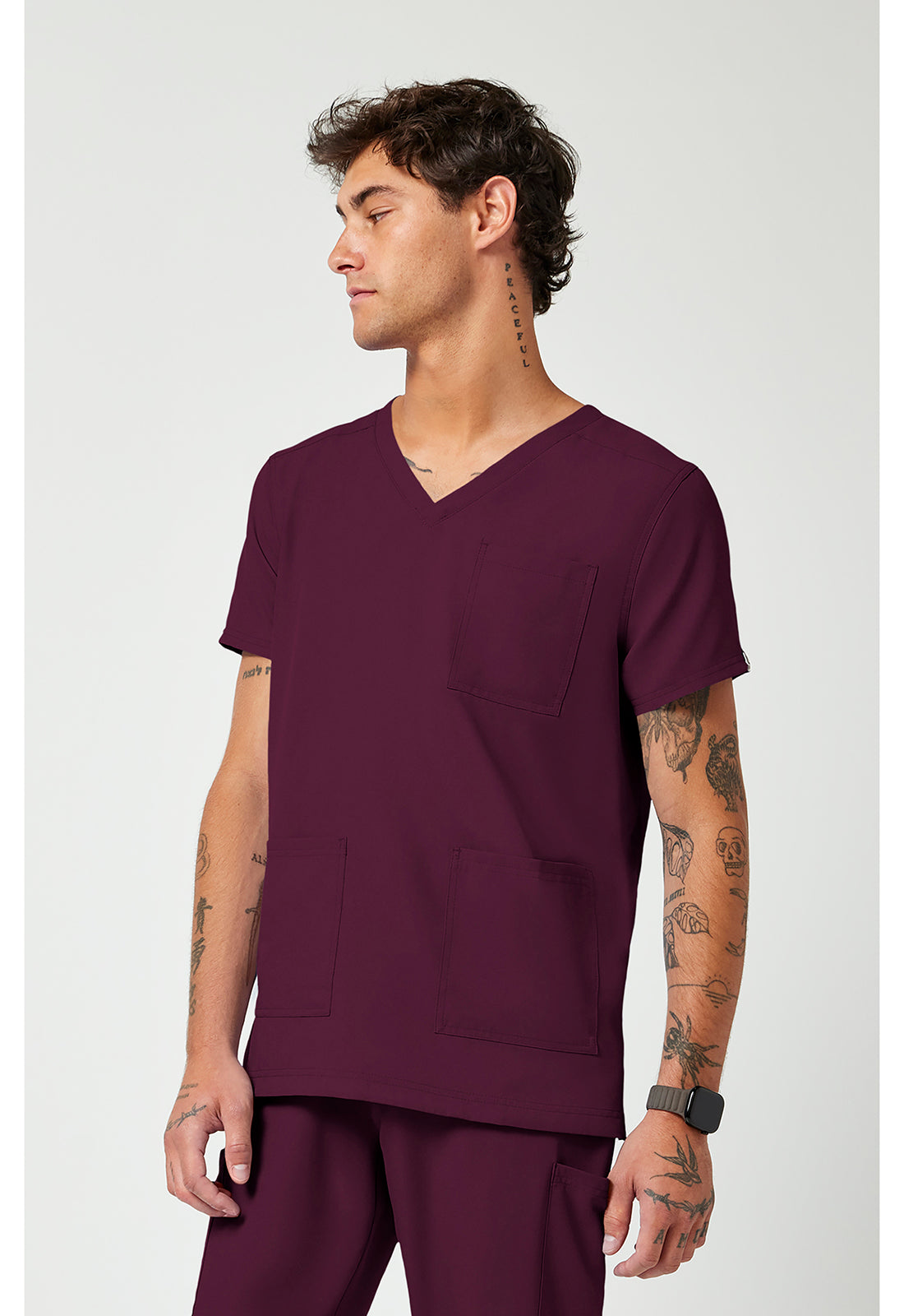 Med Couture Insight Men's V-Neck Scrub Top – 3 Pockets