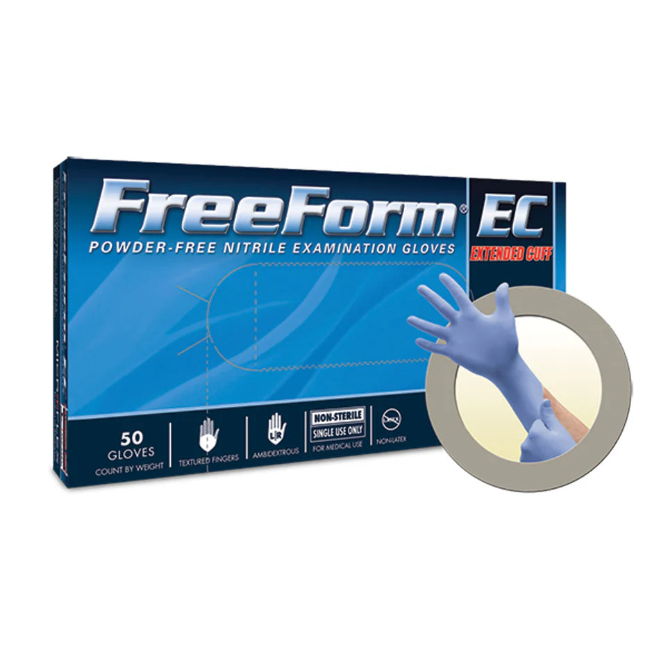 Ansell Microflex Freeform® Ec Powder-Free Extended Cuff Nitrile Exam Gloves
