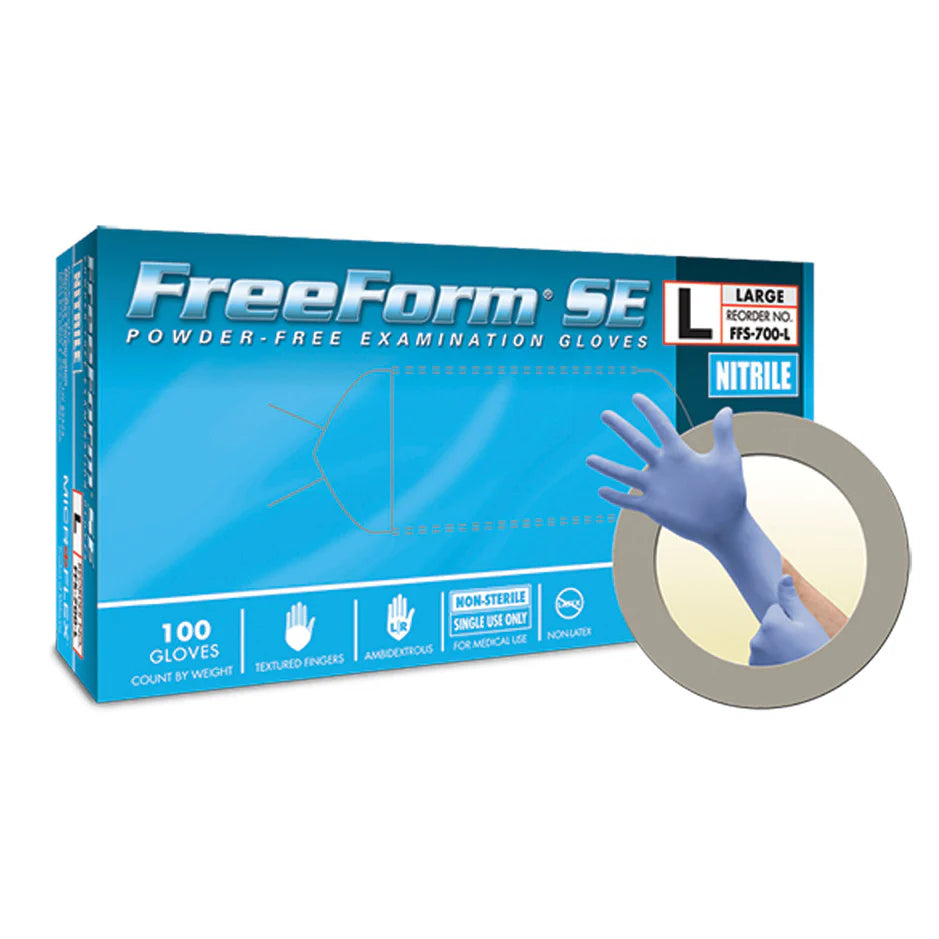 Ansell Microflex Freeform® Se Powder-Free Nitrile Exam Gloves