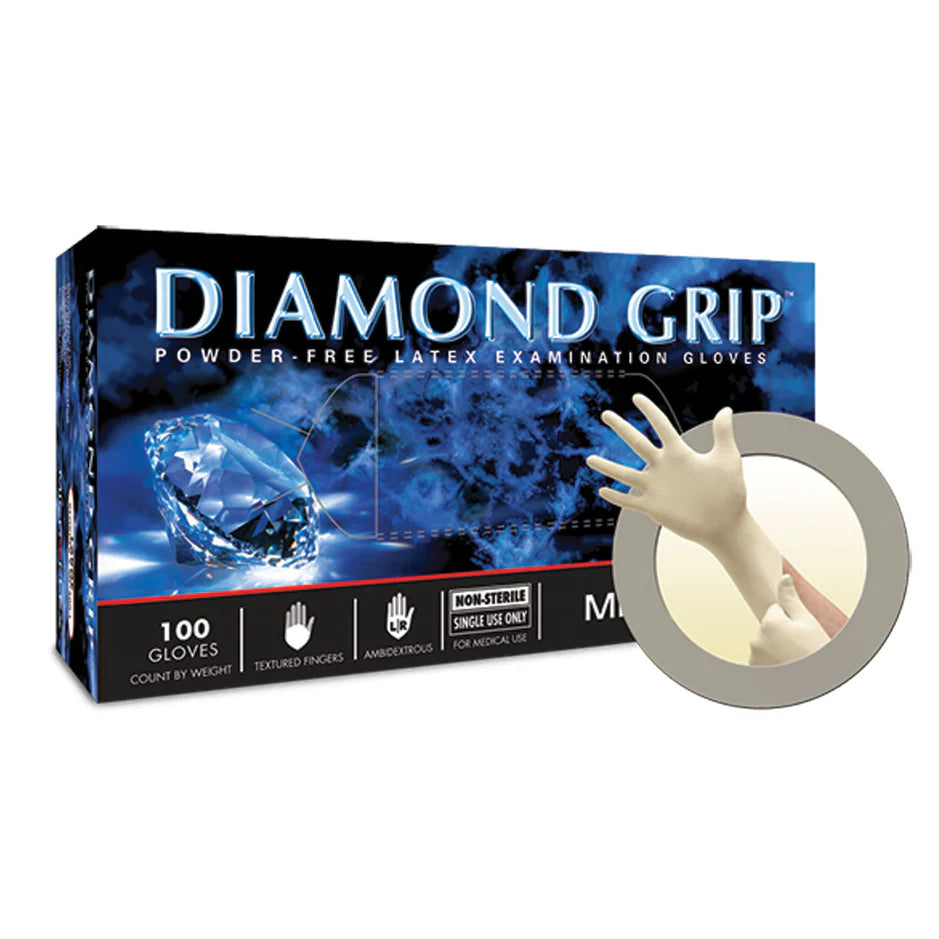 Ansell Microflex Diamond Grip™ Powder-Free Latex Exam Gloves