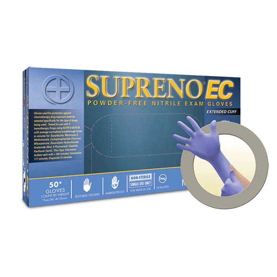 Ansell Microflex Supreno® Ec Powder-Free Extended Cuff Nitrile Exam Gloves