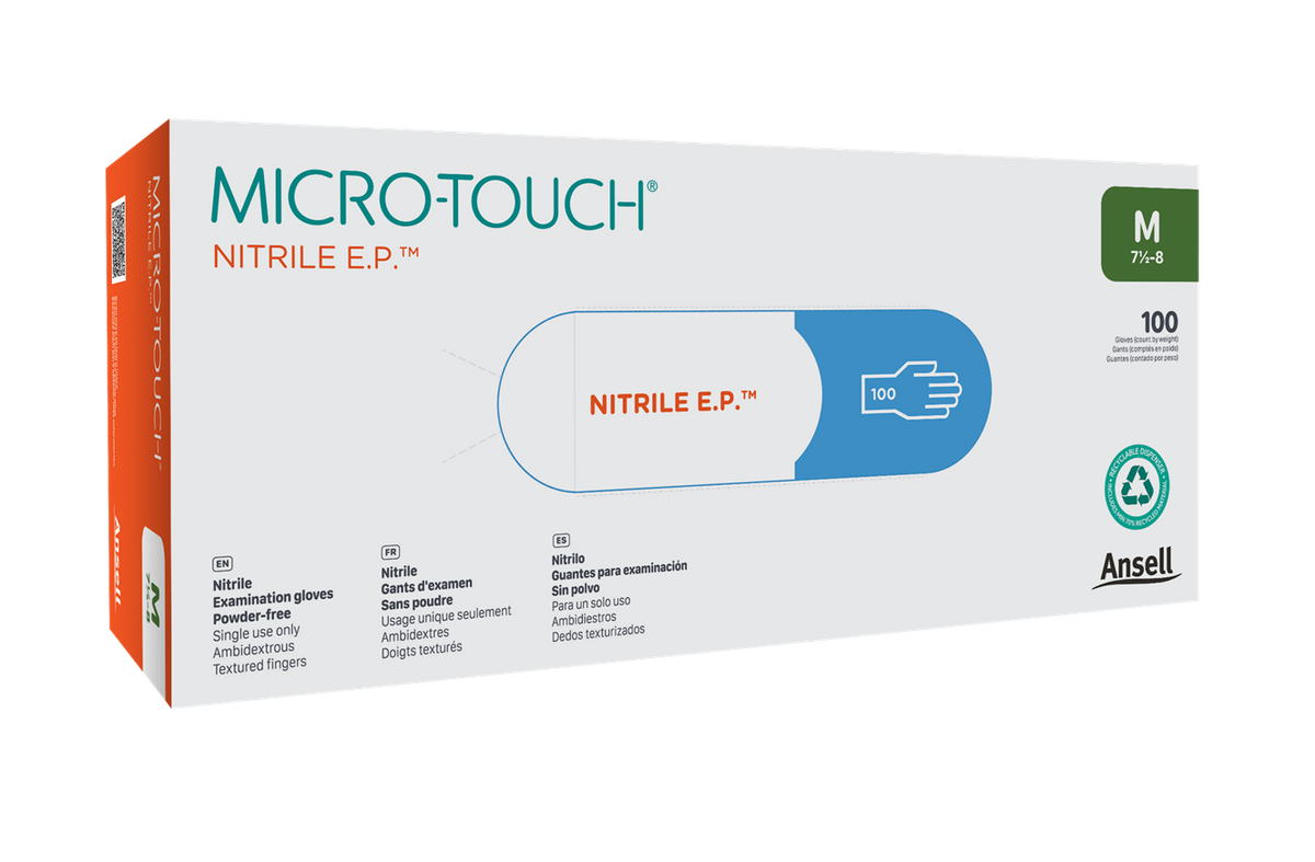 Ansell Micro-Touch® Nitrile E.P. Textured Examination Gloves