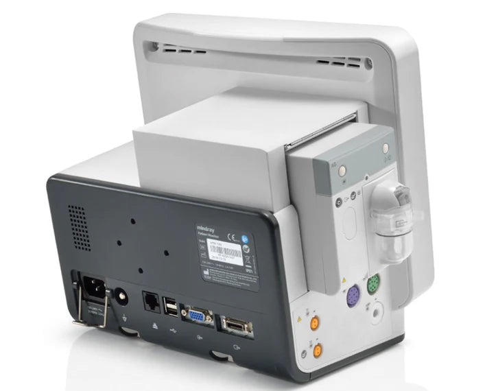 Mindray ePM 12M con ECG de 3/5 derivaciones, análisis de arritmias, Masimo SpO2, NIBP, temperatura, respiración (pn 9203E-PA00013)