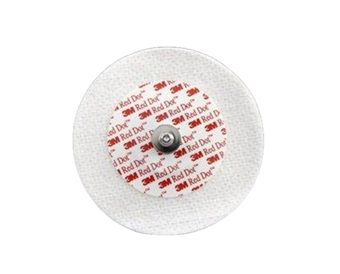 3M-2238 Red Dot Soft Cloth Monitoring Electrodes 1000/Case (50/BG, 20BG/CS)
