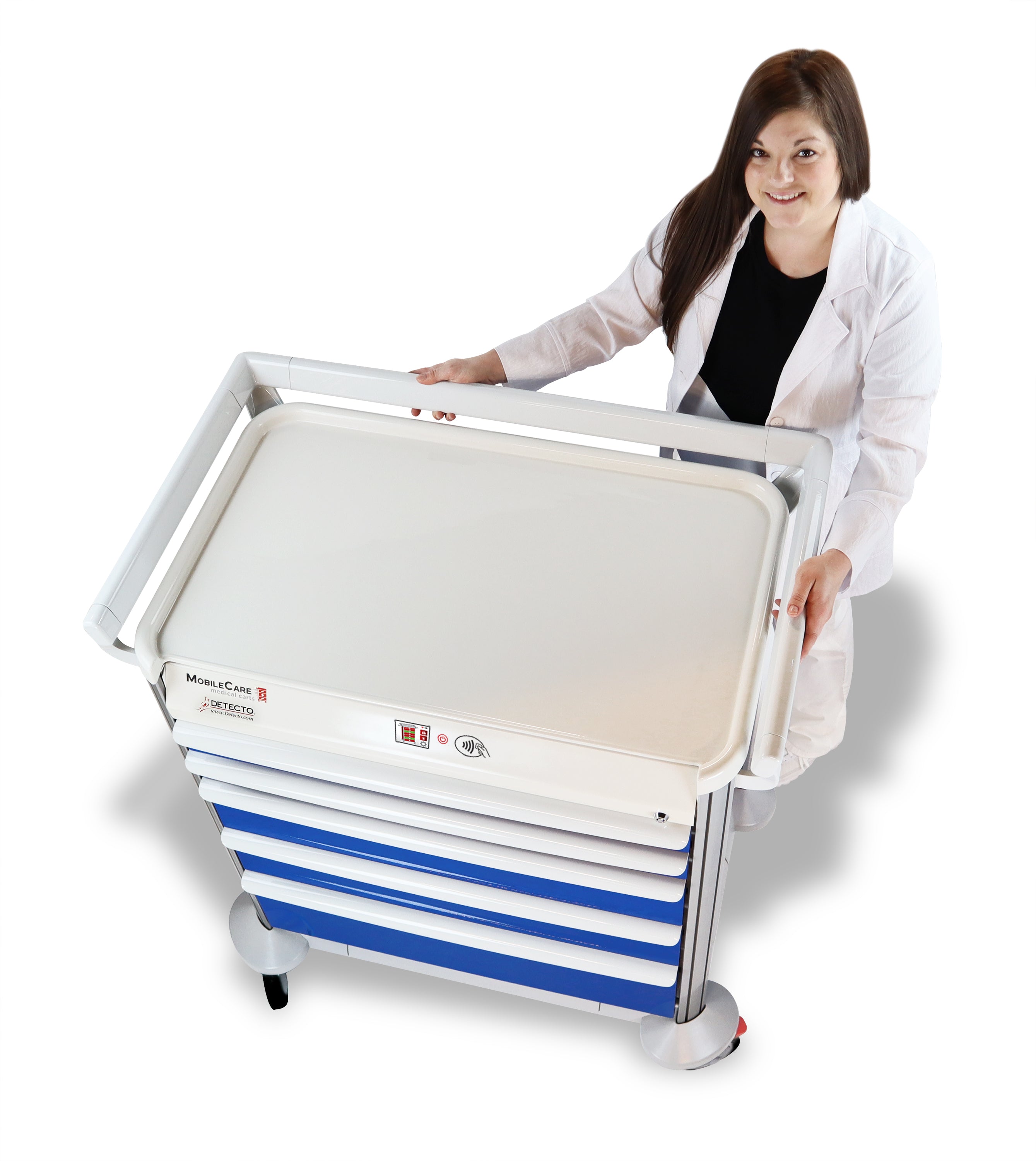 Detecto MobileCare Series Medical Cart, Blue, 23 in. Electronic