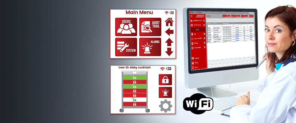 Detecto MobileCare Series Medical Cart, Blue, 23 in. Electronic