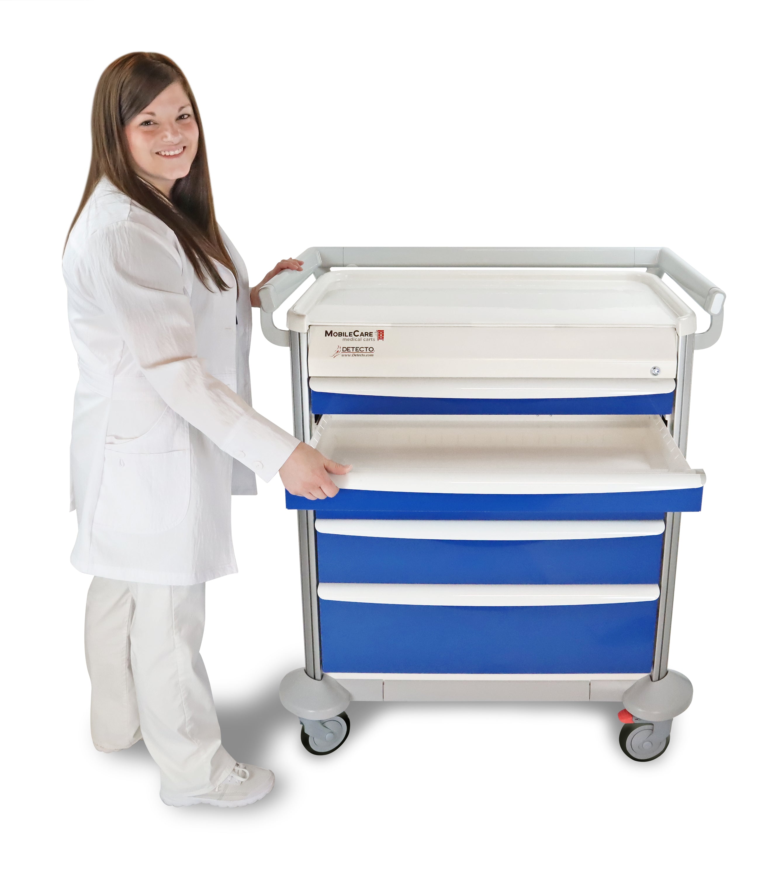 Detecto MobileCare Series Medical Cart, Blue, 23 in. Electronic