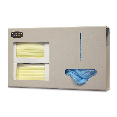 Bowman Dispensers/Marketlab-PA005-0212 ABS Double Mask and Bulk Dispenser • 16.95"W x 4.75"D x 10.2"H