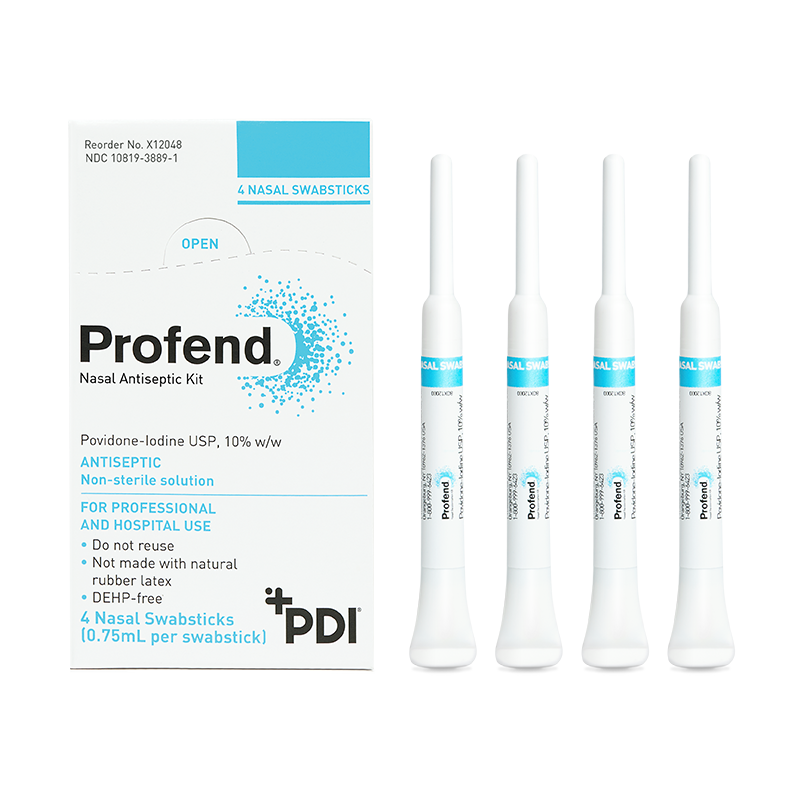 PDI-X12048 Profend Nasal Swabs (4 Swabs/Kit, 12 Kit/Box, 4 Box/Case)