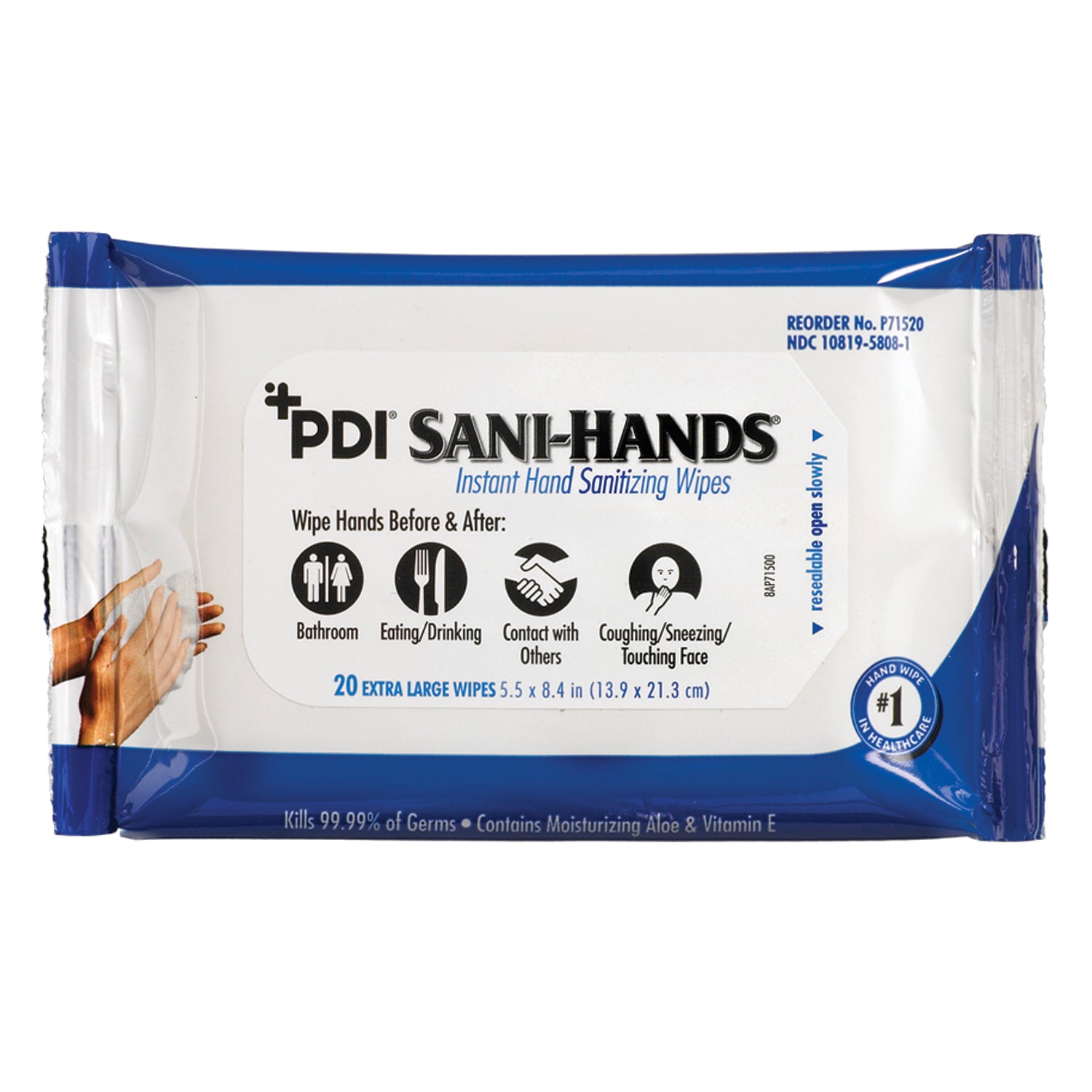 PDI-P71520 Bedside Pack, 8.4" x 5.5" (20/pk, 48 pk/cs, 135 cs/plt)