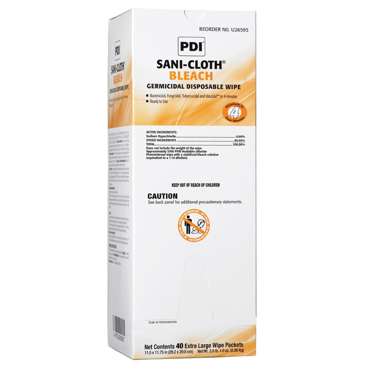 PDI Bleach Germicidal Disposable Wipes