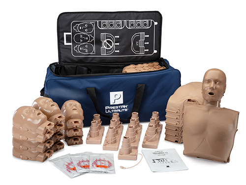 PRESTAN-PP-ULM-1200M-MSDSManiquí Ultralite con kit de diversidad de retroalimentación de RCP, paquete de 12 (6 de piel media y 6 de piel oscura)