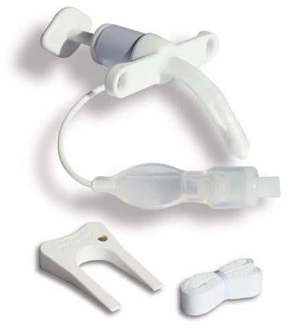 ICU Medical-67SP055 Tracheostomy Tube, Cuffed, Pediatric, Straight Neck Flange, 5.5mm ID x 8.0mm OD x 46.0mm L (US Only) / ea
