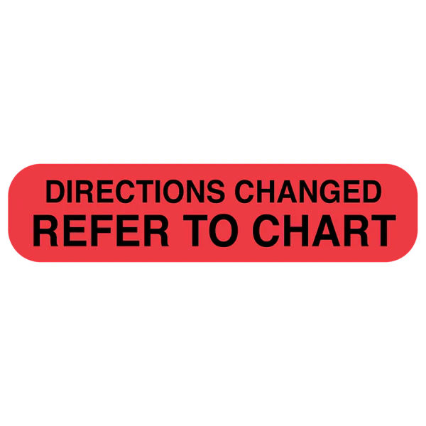 Apothecary Products-41273 "DIRECTIONS CHANGED" Label