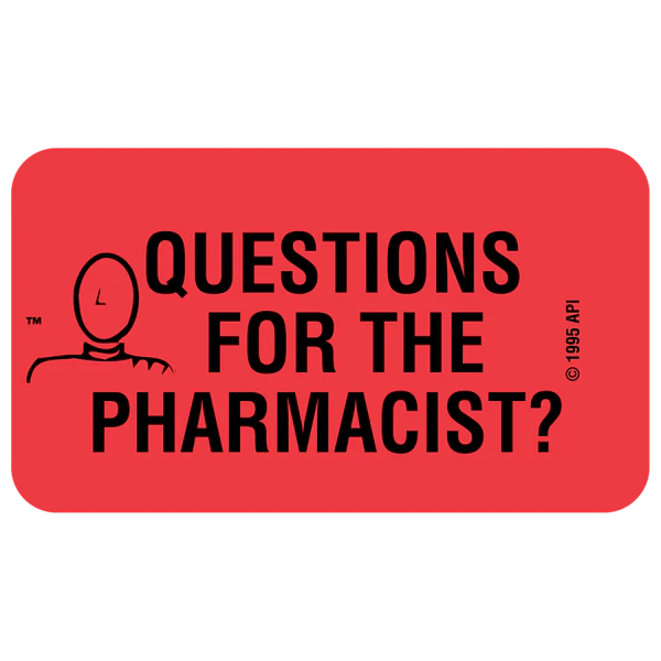 Apothecary Products-48416 "QUESTIONS FOR THE PHARM" Label