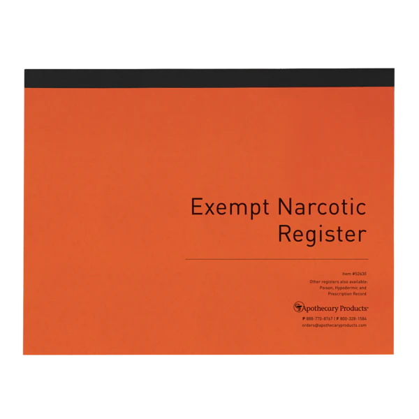 Apothecary Products-52630 Narcotic Register