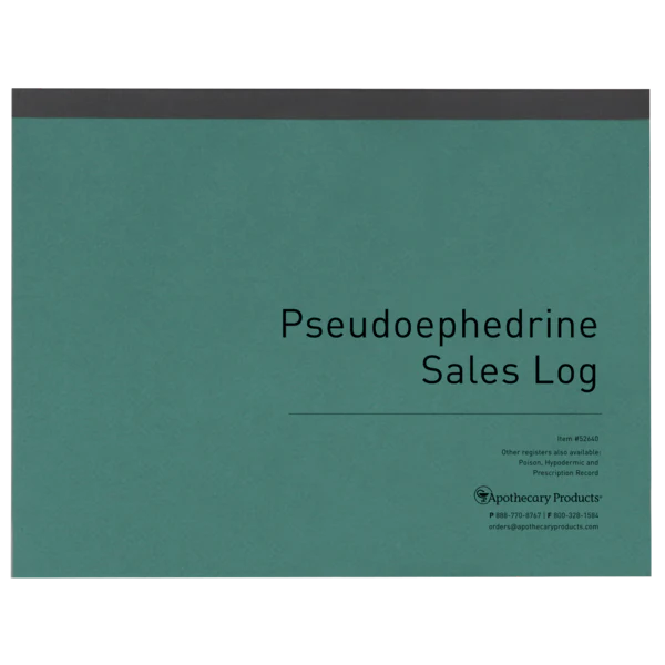 Apothecary Products-52640 Pseudoephedrine Sales Log