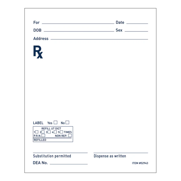 Apothecary Products-52943 Rx Prescription Pad