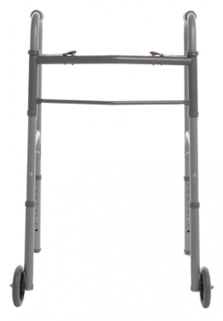 Graham Field-716280A-4 Folding Walker With Wheels Dual Rel