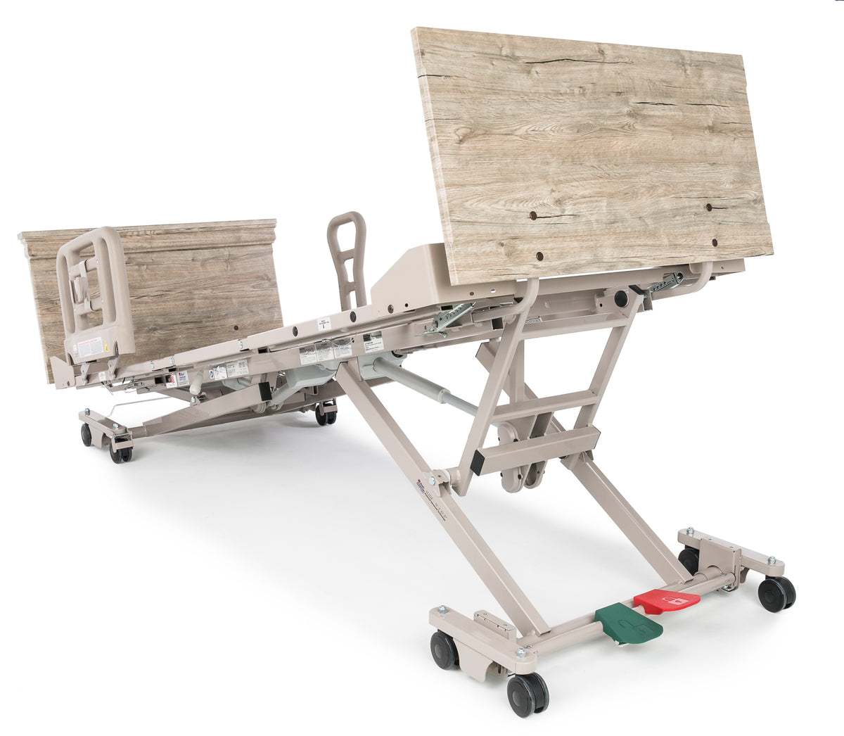 Cama Graham Field-Z9ASW-Zenith 9200, posicionamiento avanzado, plataforma deslizable ajustable de ancho de 35" a 42" x 80"/84", 4 ruedas con traba, capacidad de 600 lb