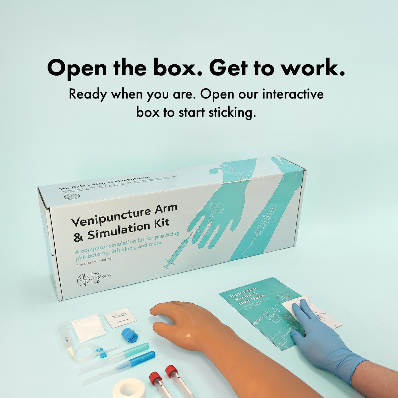 Anatomy Lab Venipuncture and IV Practice Arm Kit and Simulation Arm