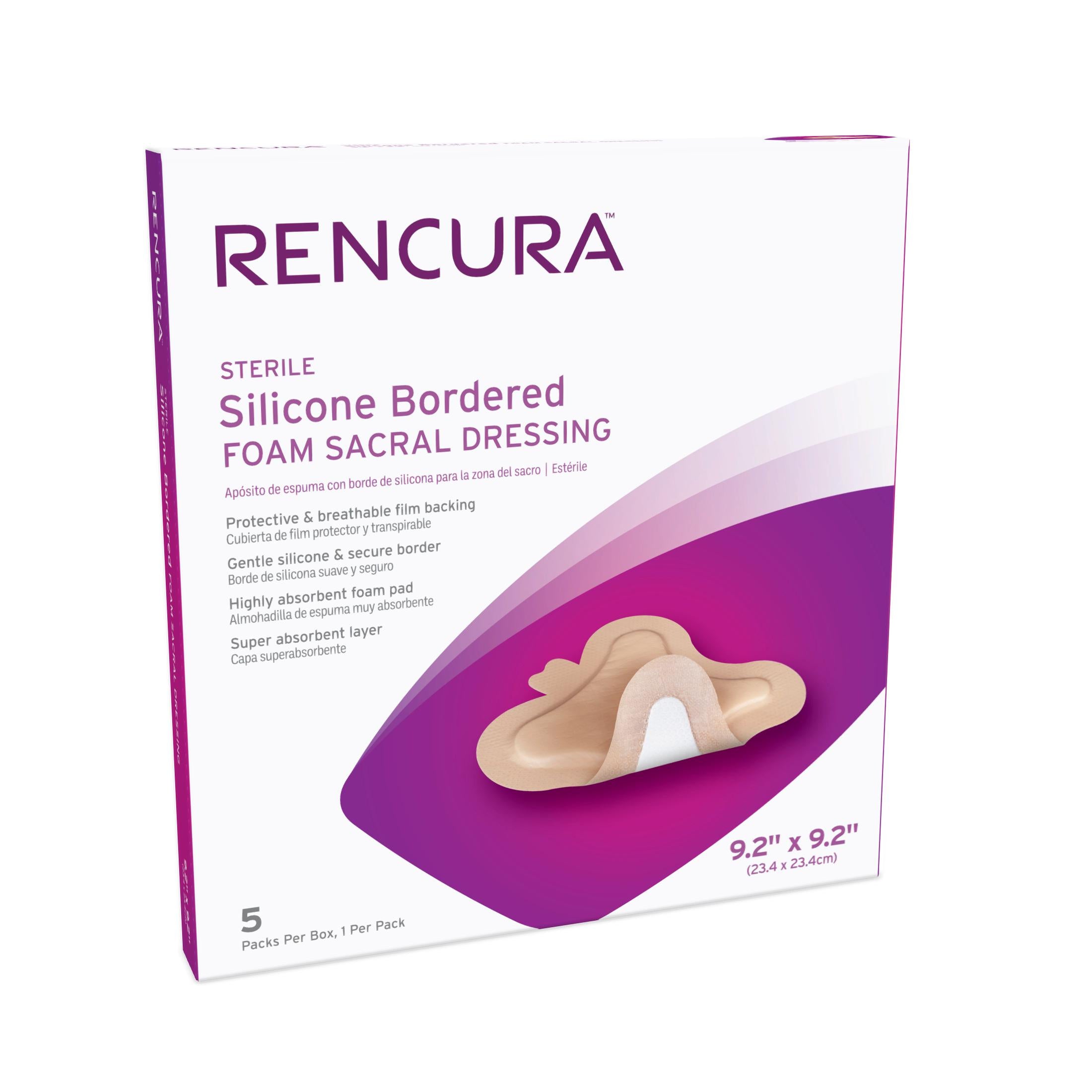 Dukal Corporation Silicone Bordered Foam Sacral Dressing