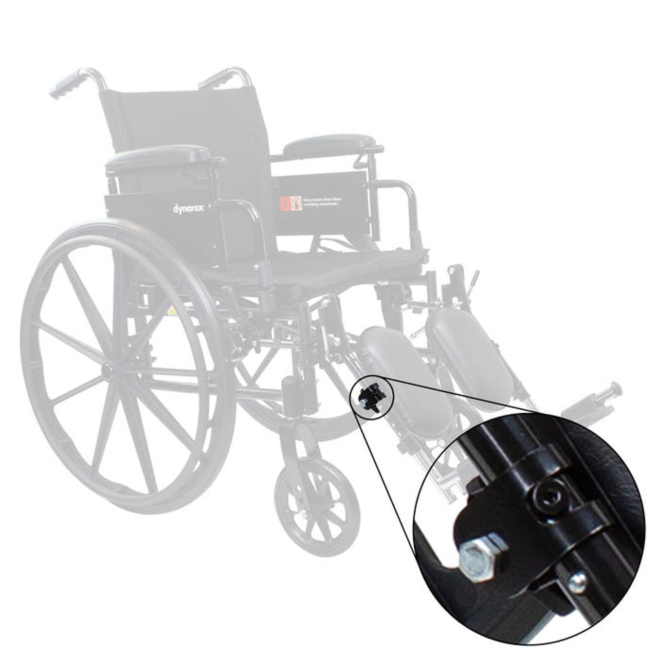 Dynarex-RPWC15 DynaRide Wheelchair Foot Rest Adjustment Lever Black, 1