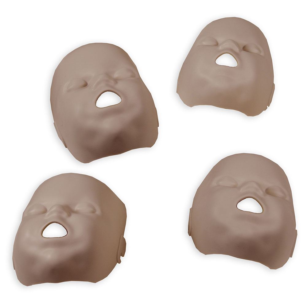 PRESTAN-RPP-IFACE-4-DS Face Skin Replacement for Professional Infant Manikin, 4-Pack (Dark Skin)