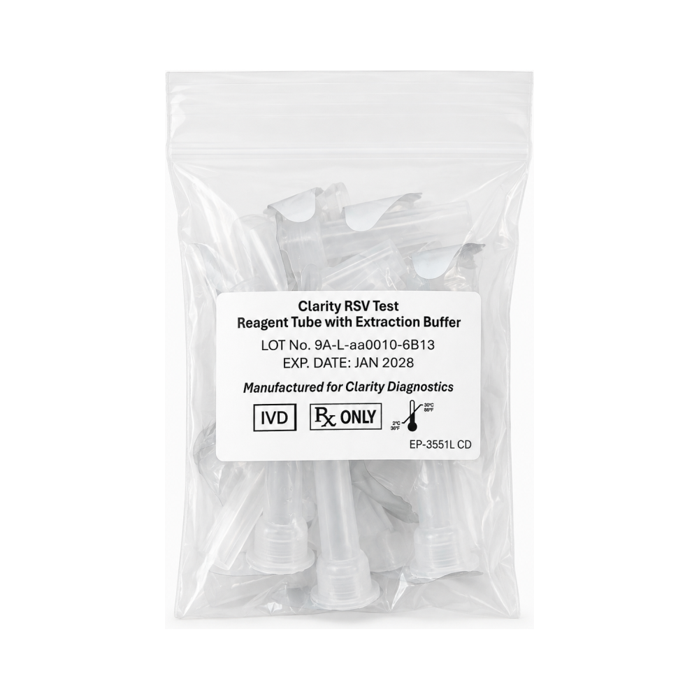 Clarity-CLA-RSVNS25 RSV Antigen Rapid Test, Nasal Swab, 15-Minute Results, CLIA Waived (25 tests/bx)