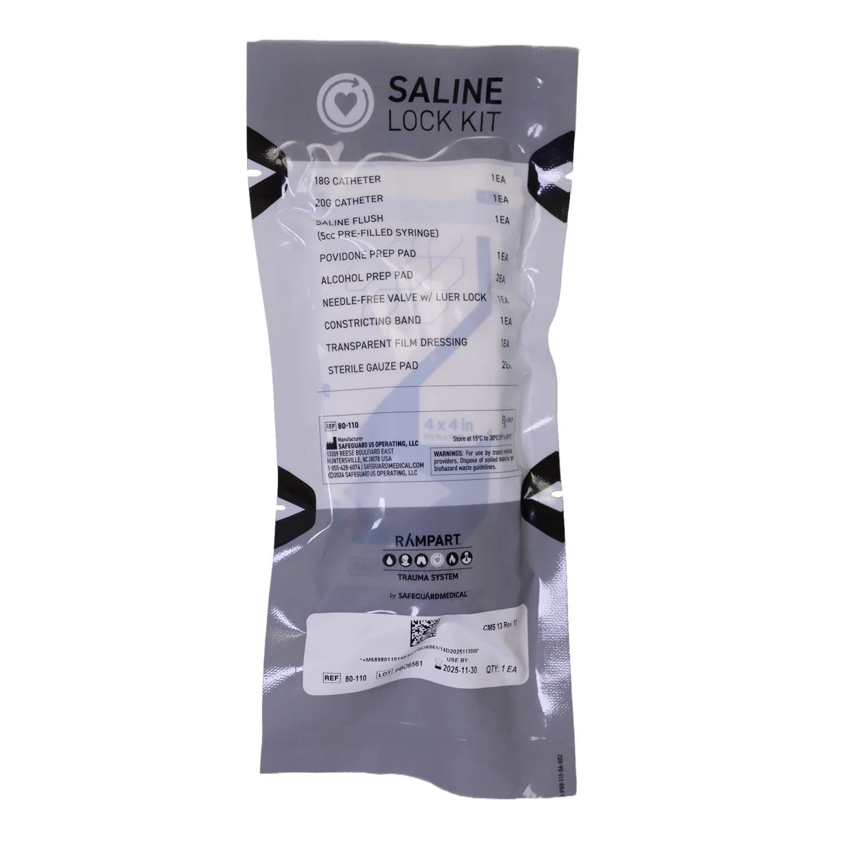 Safeguard Medical-80-110-10 MOJO Saline Lock Kit - Case of 10 (TAA Compliant)