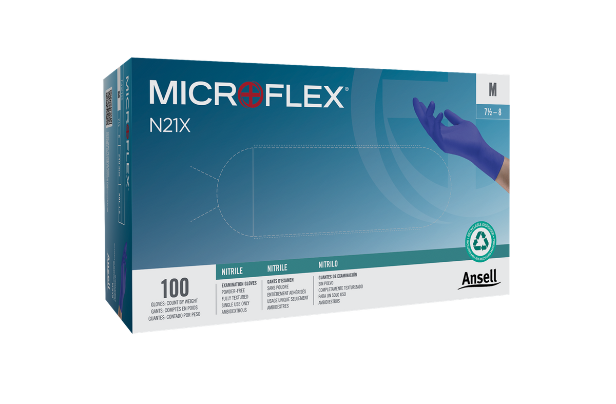 Ansell MICROFLEX™ N21 & MICROFLEX™ Cobalt™ N19 Powder-Free Nitrile Exam Gloves