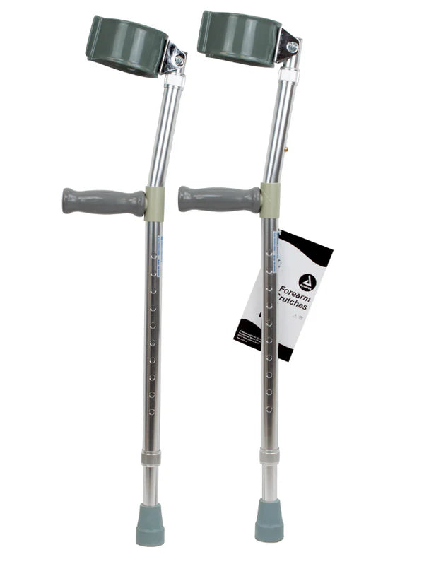 Dynarex-10111 Forearm Crutches - Adult, (5'0 - 6'2"), 1pair/bag