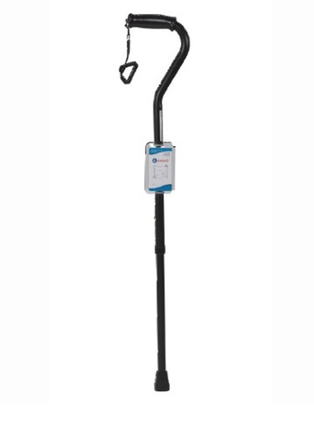 Dynarex-10133 Offset Cane, Black, Adult, 1/Box