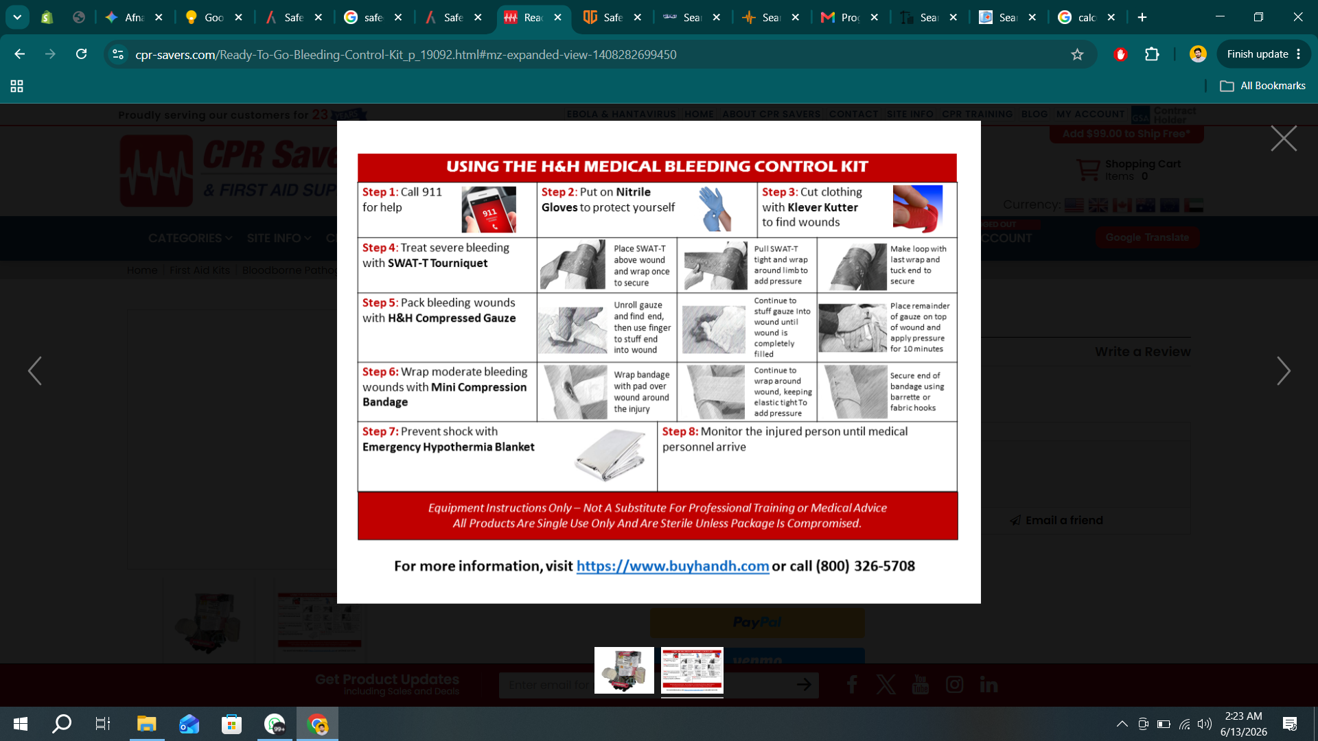 Safeguard Medical-HHRTGBC Ready To Go Bleeding Control Kt