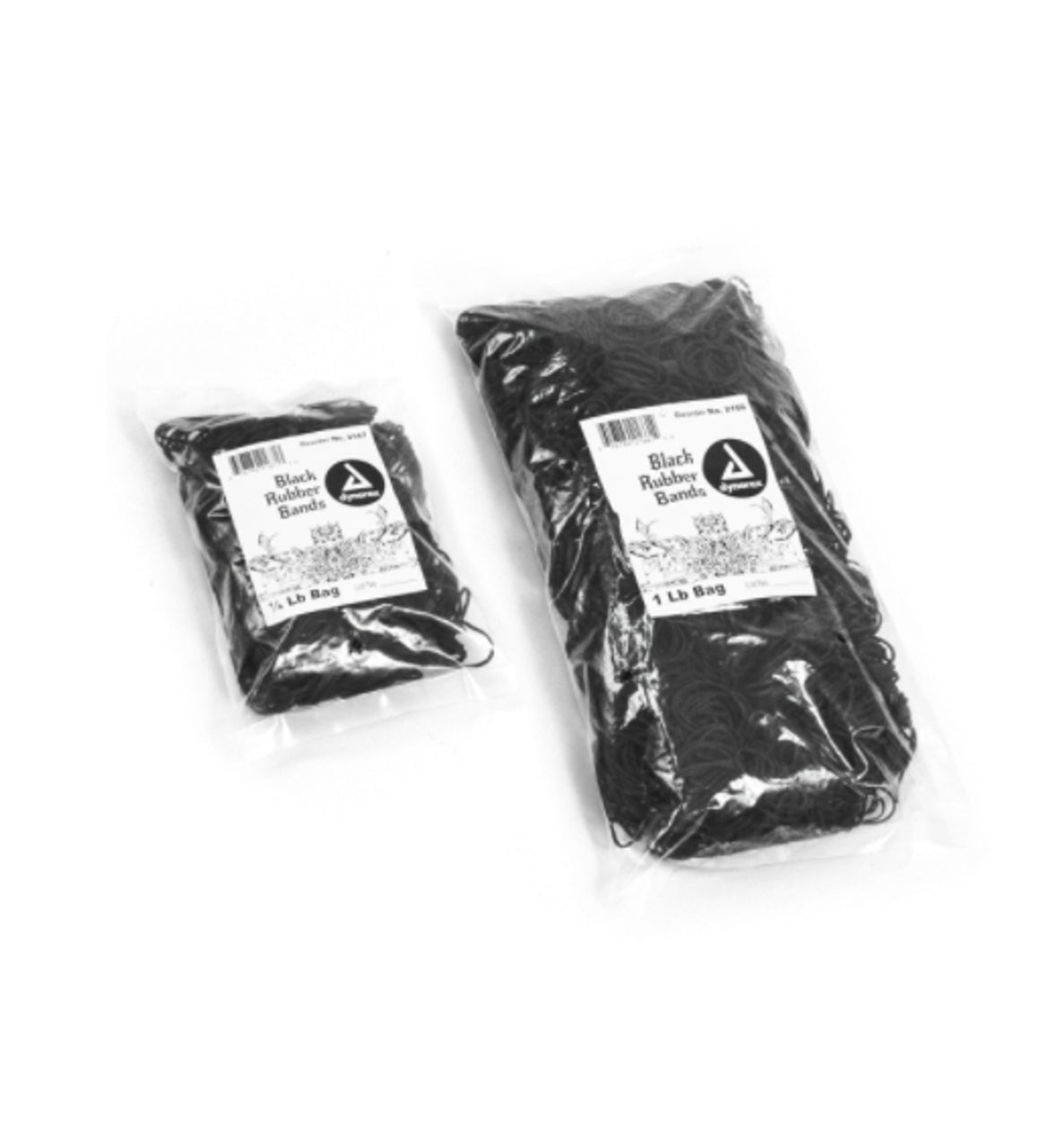 Dynarex-2166 Black Rubber Bands, 1lb bag / 2,312 pcs, 25 bags/Cs