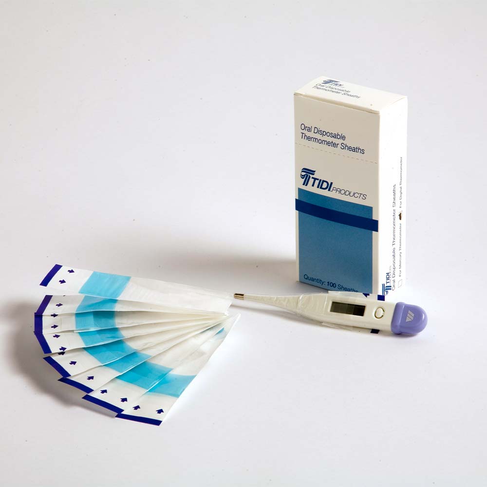 TIDI Products-20634 Digital Oral Thermometer Sheaths 500 Units per Box, 10 Boxes per Case.