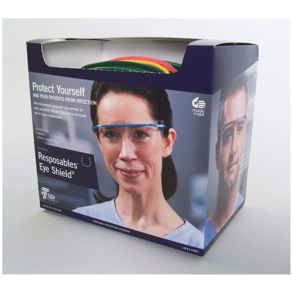TIDI Products-9211-100 LLC Eyeshield Frame, Reposable, Assorted Colors, Pre-Assembled, Non-Sterile, 100/cs, 100/BX
