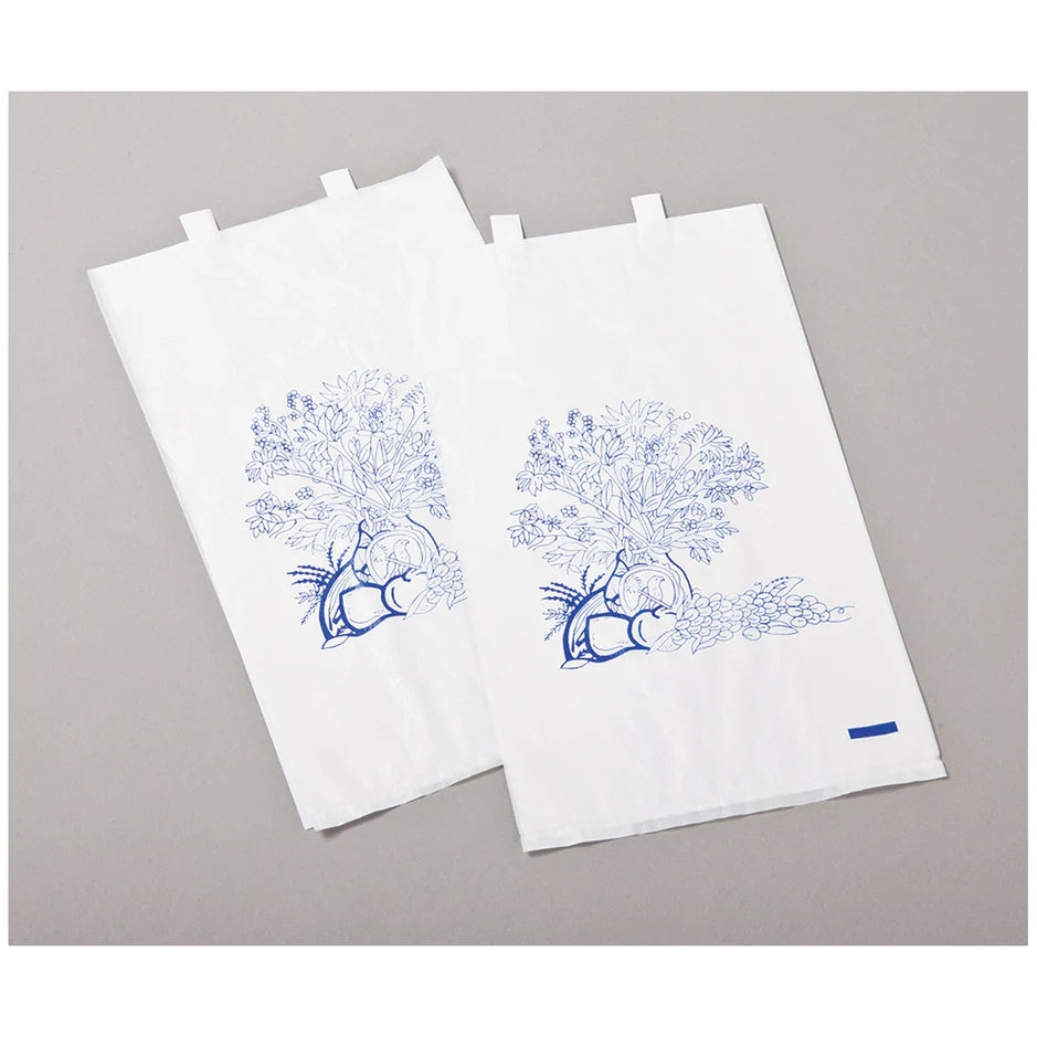 TIDI Products-950231 Bedside Bag, 6½" x 3 1/8" x 11 3/8", Flame Retardant Paper, Blue Floral Print