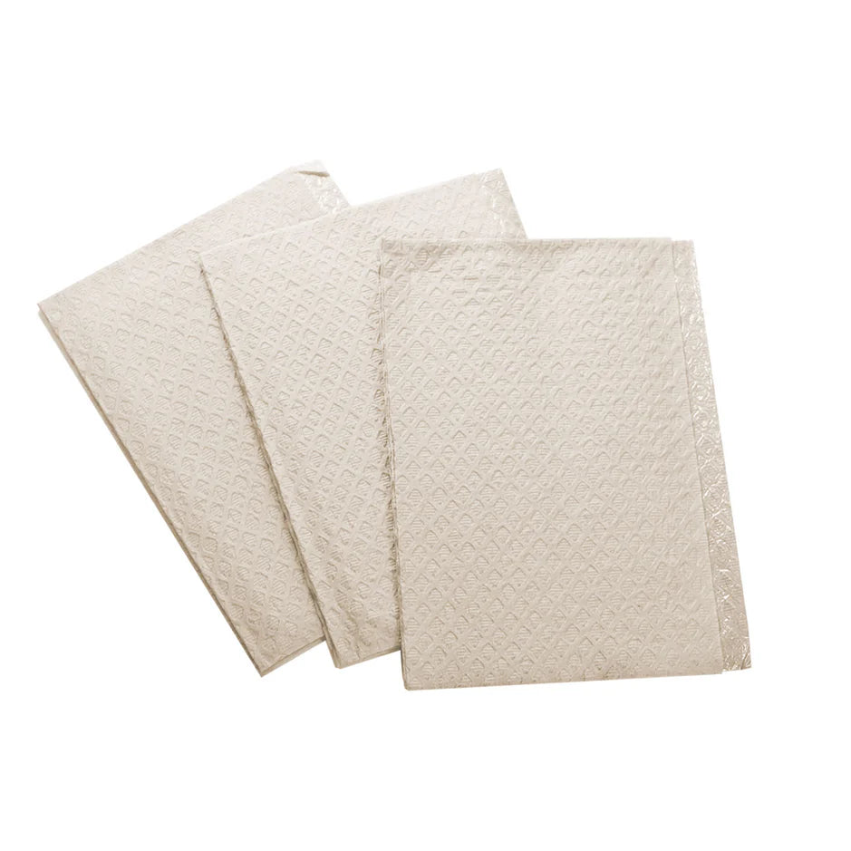 TIDI Products-9810865 Diamond Embossed Towel, 13in. x 18in., 2-Ply Tissue, Poly-Backed, White, 500/cs , case