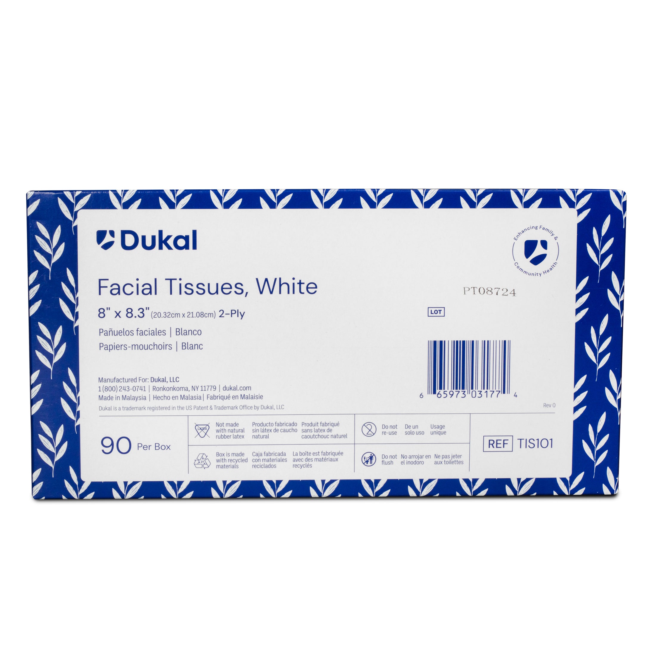 Dukal Corporation Facial Tissues, 2-Ply