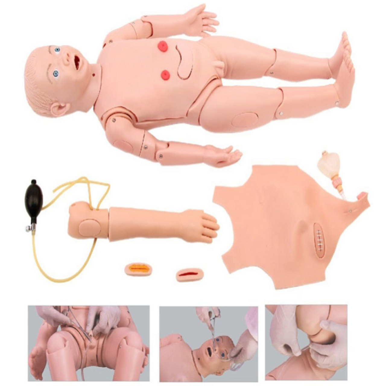 The Anatomy Lab-A-113025 Advanced Multi-Functional Three-Year-Old Child Nursing Manikin