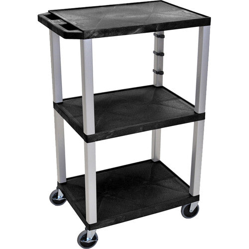 Luxor 42" 3-Tier Plastic Utility Cart