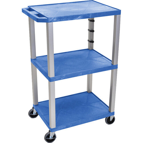 Luxor 42" 3-Tier Plastic Utility Cart