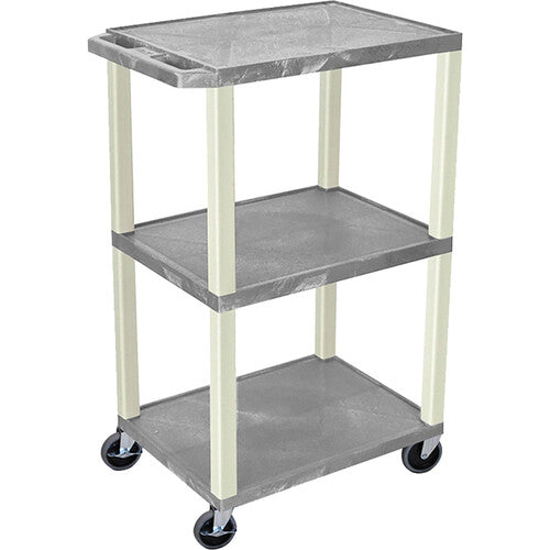 Luxor 42" 3-Tier Plastic Utility Cart