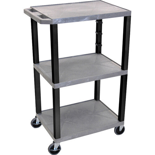 Luxor 42" 3-Tier Plastic Utility Cart