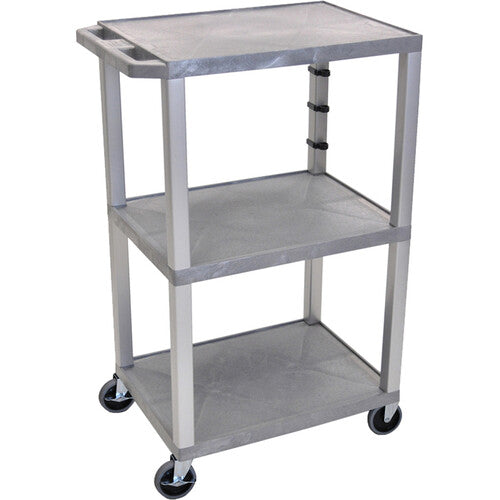 Luxor 42" 3-Tier Plastic Utility Cart