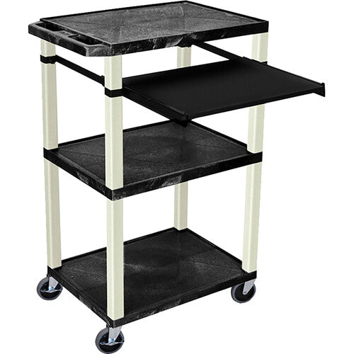 Luxor 42" 3-Tier Plastic Utility Cart