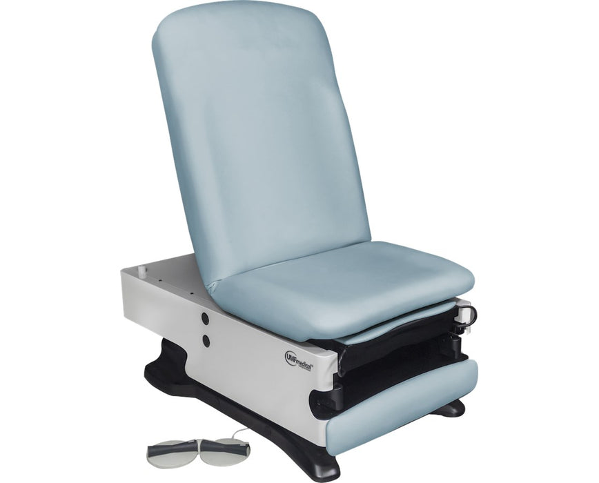 UMF Medical-ProGlide 100 Bariatric Power Hi-Lo Exam Table. Shrouded Base w/ Adjustable Back & Stirrups
