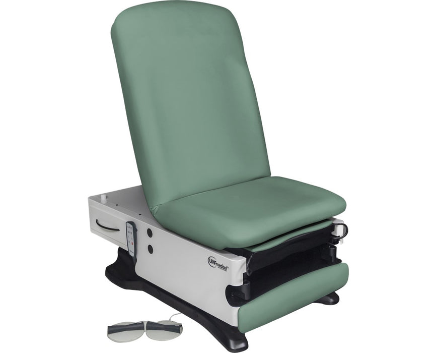 UMF Medical-ProGlide 300 Bariatric Power Hi-Lo Exam Table. Shrouded Base w/ Adjustable Back & Stirrups