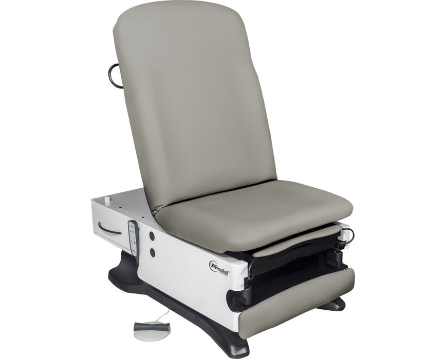 UMF Medical-ProGlide 100 Bariatric Power Hi-Lo Exam Table. Shrouded Base w/ Adjustable Back & Stirrups